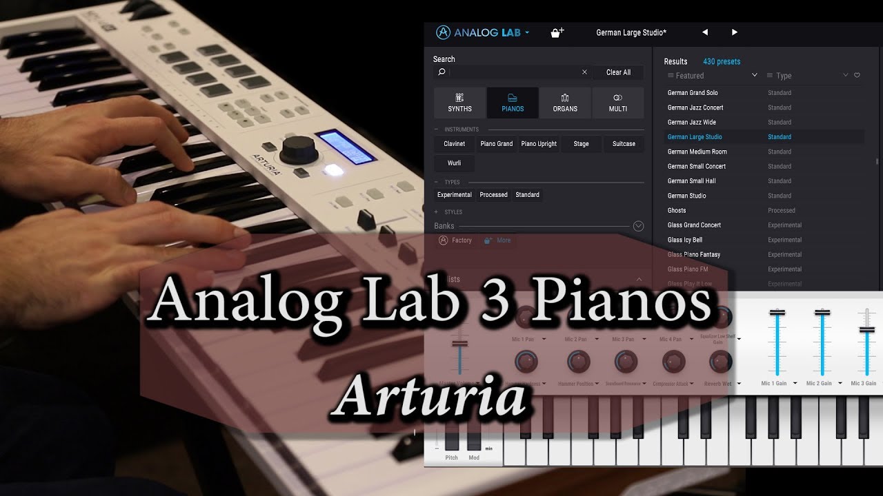 Arturia Analog Lab 3 Pianos - KeyLab 61 Essential