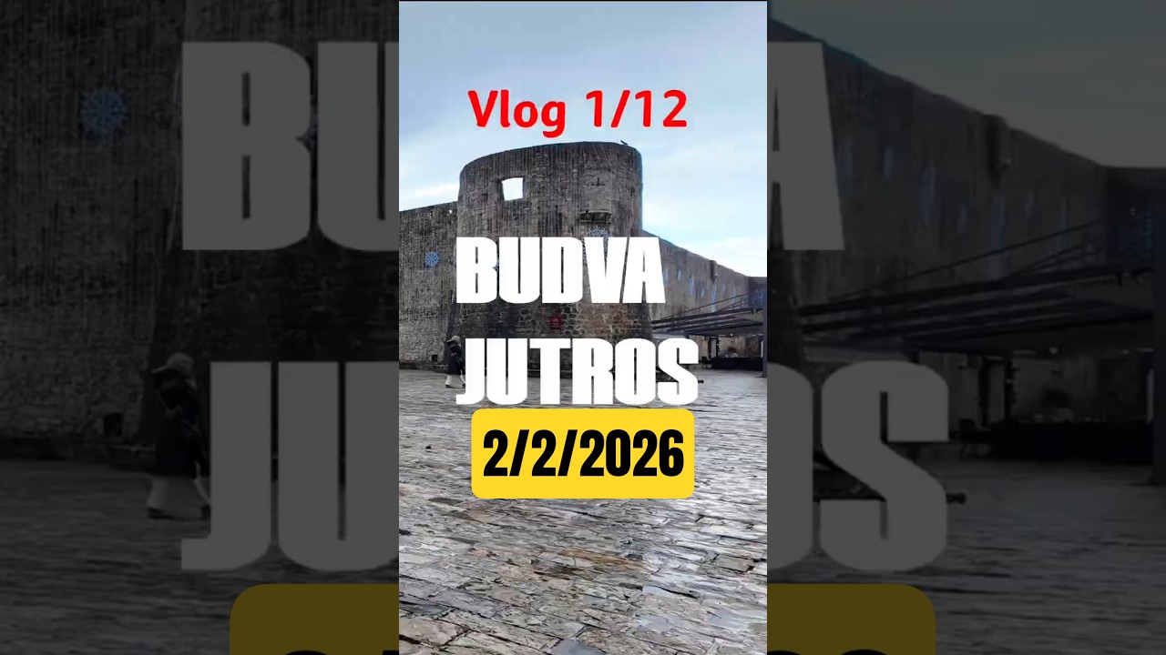 BUDVA JUTROS 🌧️🌞☁️ Vlog 1/12 #budva #vlog #viral #beach #walking #morning #morningwalk #2026 #bd