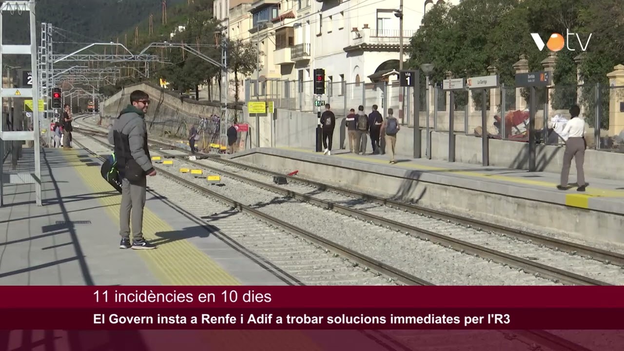 VOTV - El Govern exigeix a Renfe i Adif solucions urgents al mal funcionament de la R3