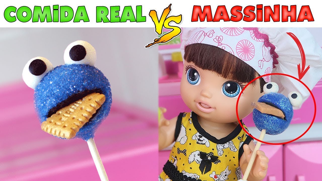 COMIDA REAL VS MASSINHA PLAYDOH - Lilly Doll