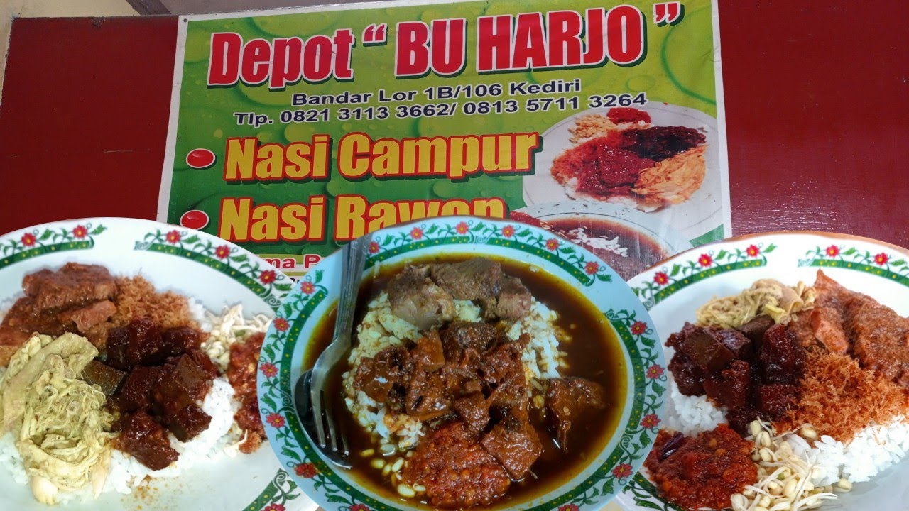 SEJAK 1945! MENIKMATI NASI CAMPUR LEGENDARIS DEPOT BU HARJO 57 KEDIRI! LOKASINYA MASUK GANG