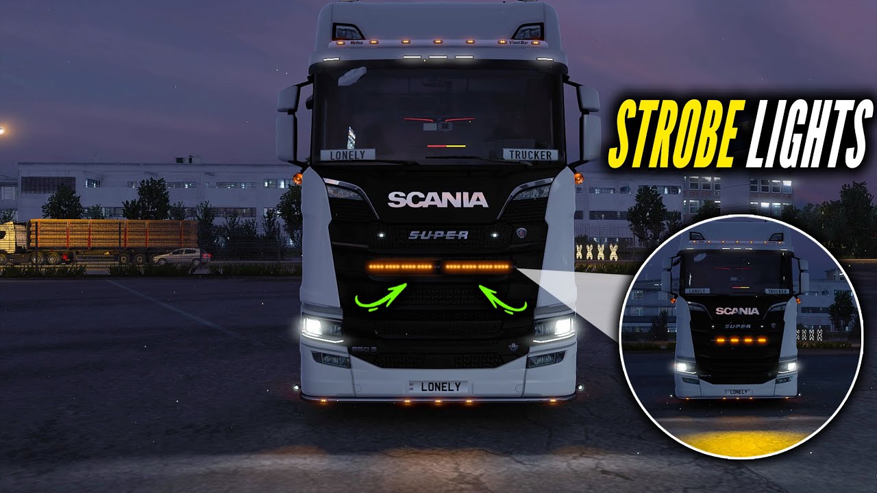 Strobe Light Mod For ETS2 | ETS2 1.56 MODS