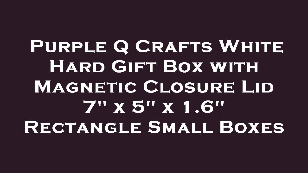Purple Q Crafts White Hard Gift Box with Magnetic Closure Lid 7