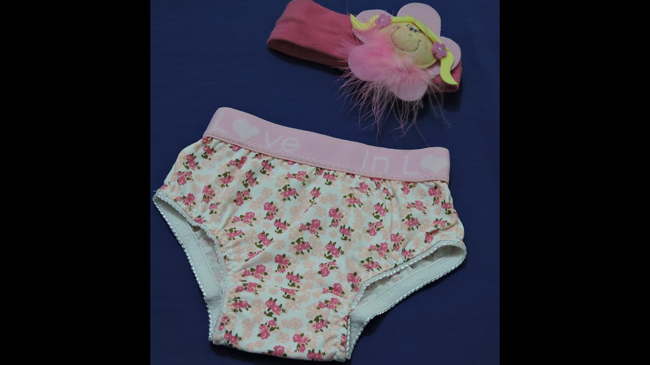 Calcinha infantil com cós elástico