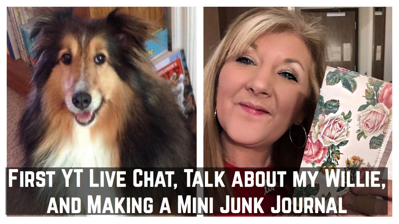 First YT Live Chat, Talk about my Willie, and Making a Mini Junk Journal