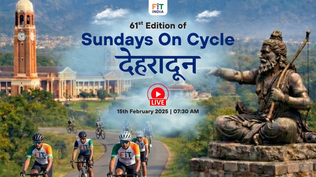 61st #SundaysOnCycle - DEHRADUN Edition | 15th February 2026 | #LIVE #fitindiamovement