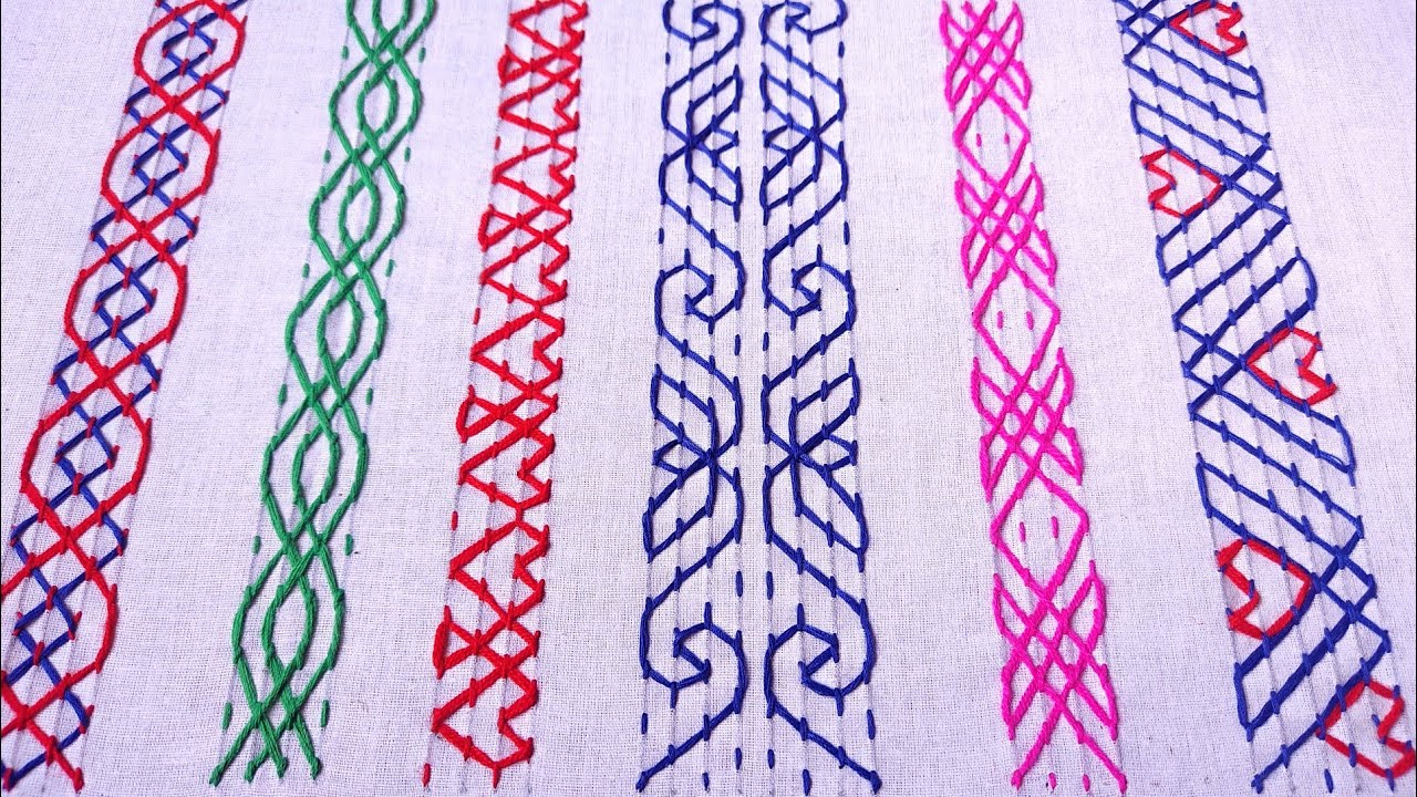 Nakshi Kantha border designs / নকশী কাঁথার বর্ডার লাইন / embroidery designs / Nakshi Kantha design