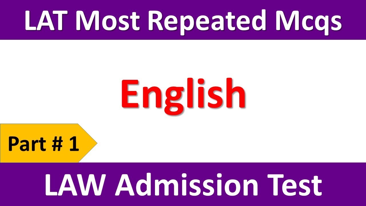 LAT English Test Preparation | LAT English Preparation | LAT English Mcqs | LAT English Test: Part 1