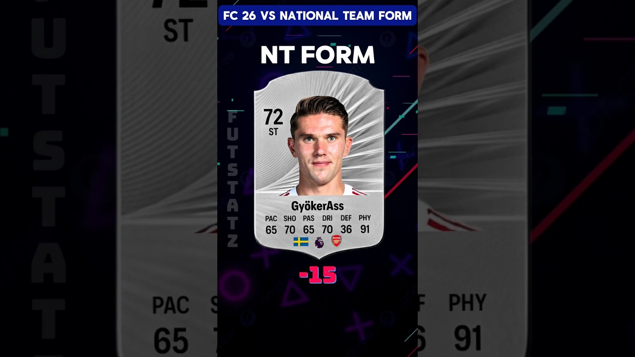 FC 26 Rating  Vs National Team Form #fifa #fc26