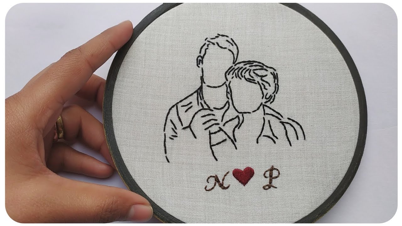 Couple love Embroidery video 😍 || Embroidery For Beginners - Let's Explore