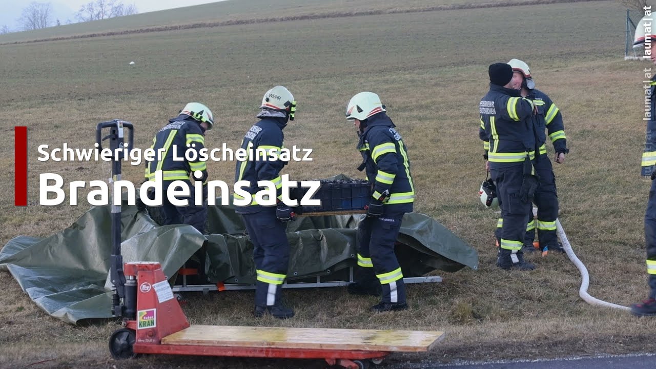 Schwieriger L&ouml;scheinsatz: Brand eines get&uuml;ftelten Stromspeichers in einem Wohnhaus in Geboltskirchen