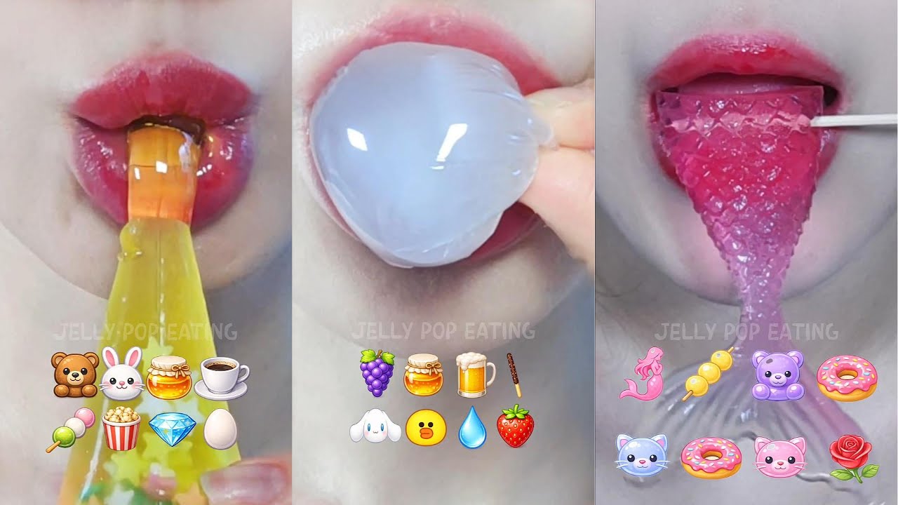 [No Talking] 10 Minutes ASMR EMOJI FOOD Compilation (Original Speed) | Eating Sounds