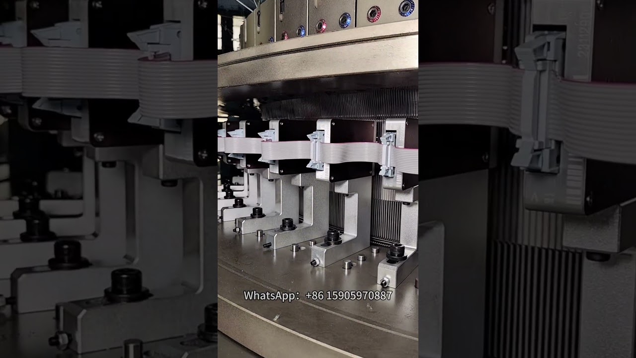 Double jersey rib transfer jacquard circular knitting machine#circularknittingmachine #textile