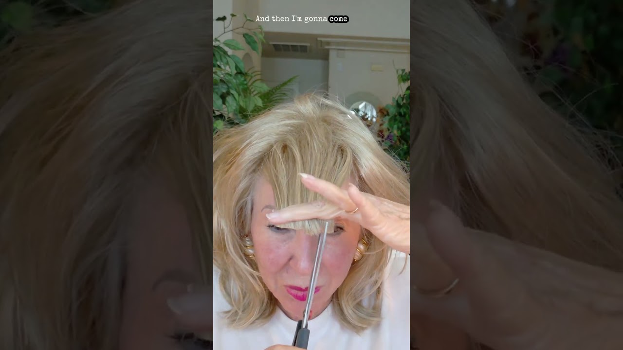 Trimming my Wig After a glass of Wine!