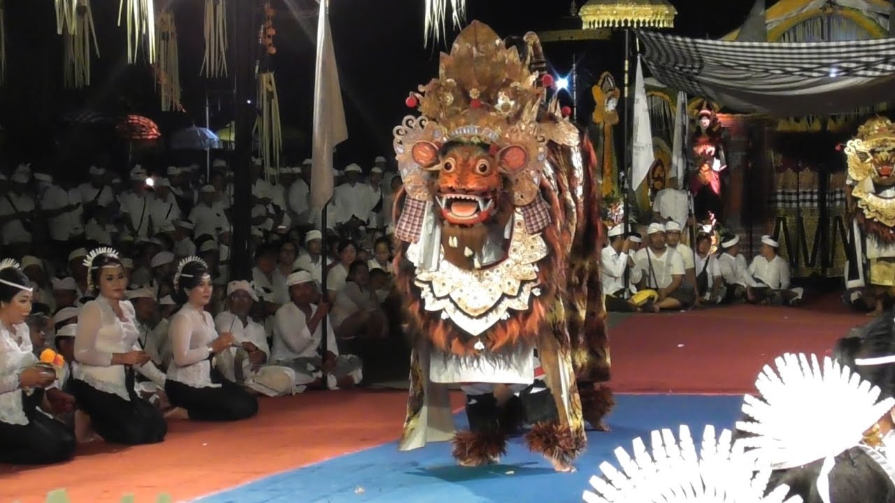 Sesolahan Barong Macan Calonarang Pura Dalem Sukawati