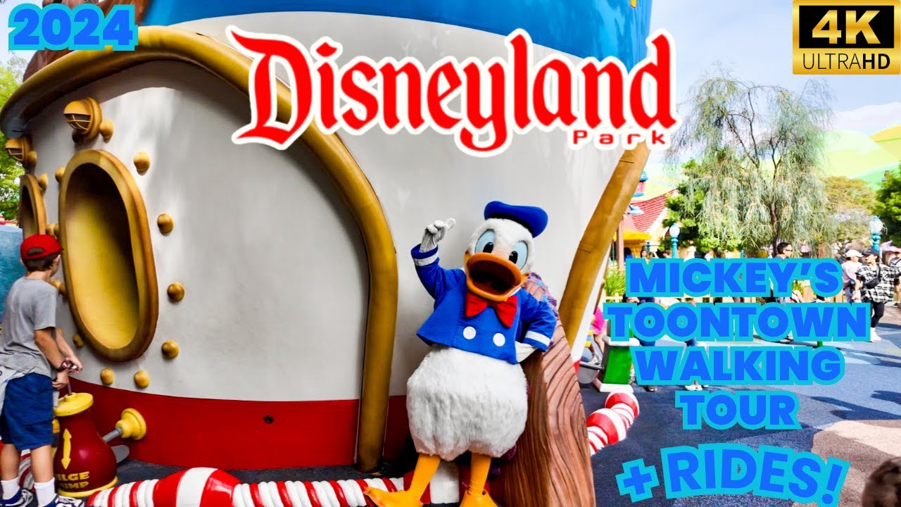 Mickey's Toontown Walkthrough with Rides Disneyland 2024 [4K POV]