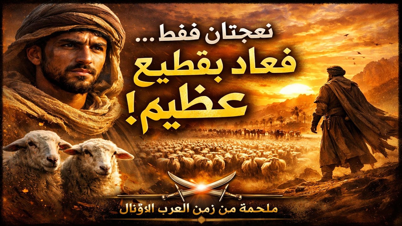 الأمانة التي صنعت ملحمة | قصة الشاب وقطيع الصحراء العظيم 🐑⚔️