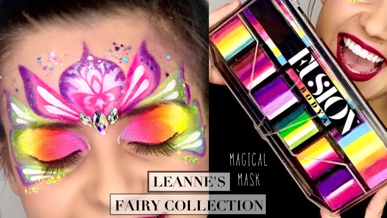 Rainbow Magical Mask - LEANNE'S FAIRY COLLECTION (Face Paint Tutorial)
