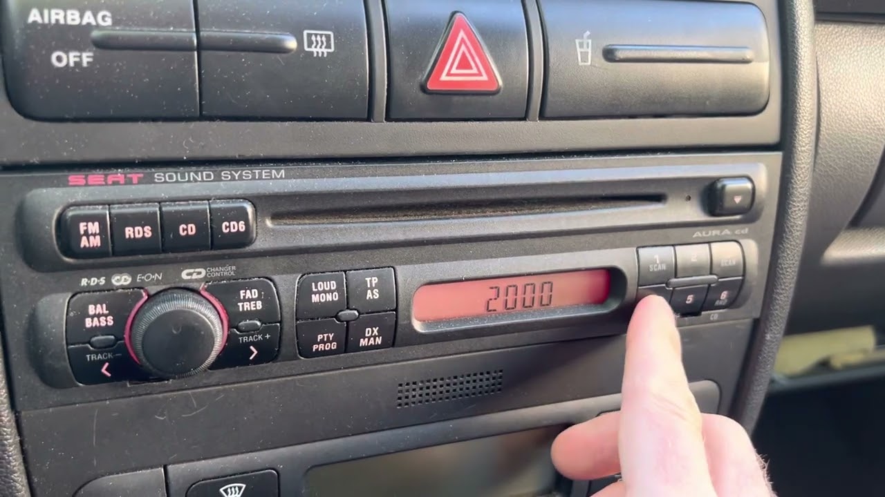 Seat aura radio unlock safe mode with or without the code