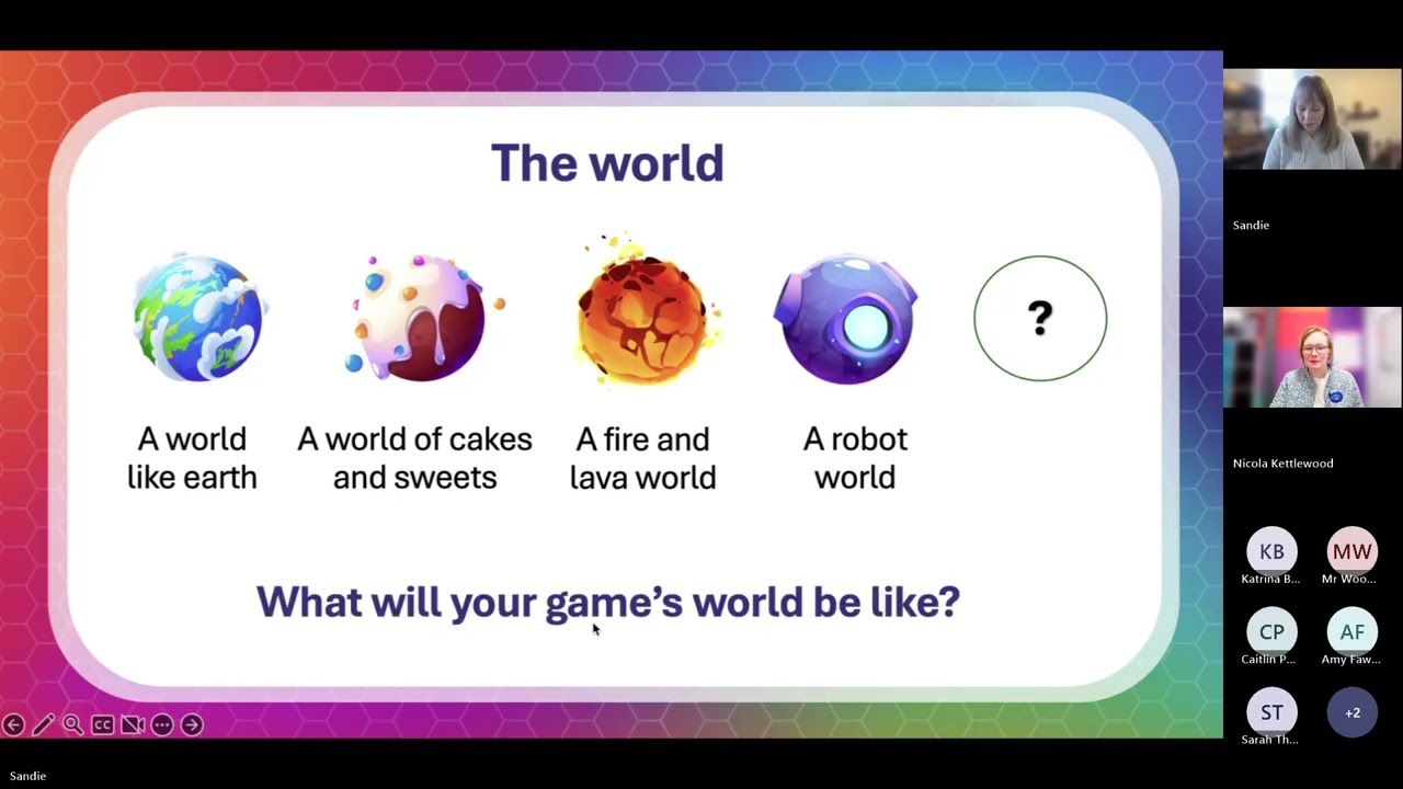ES Games LIVE lesson Into Film Games Lite 1 for BAFTA Young Games Designer competition 2026020
