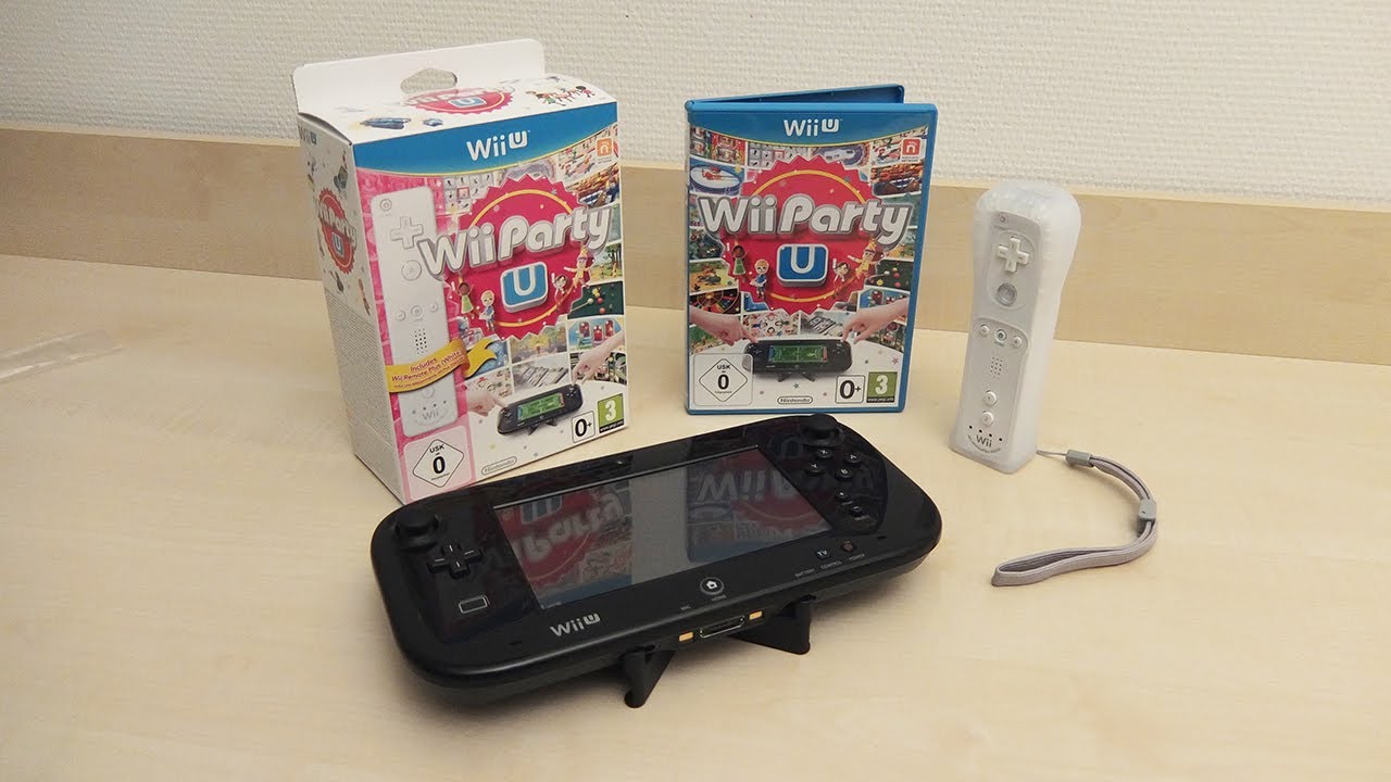 Wii Party U + Wii Remote Plus & GamePad stand - European Unboxing