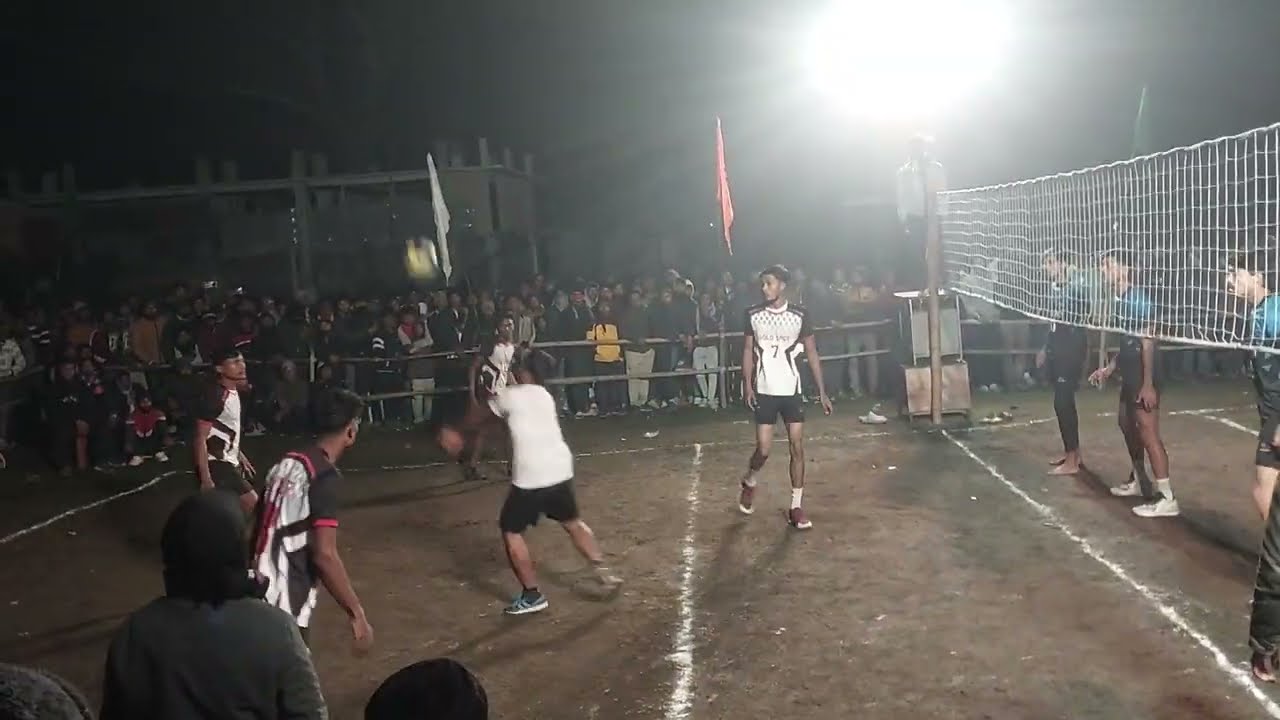 # night volleyball.. মালবাজার vs লোকাল.. 👍