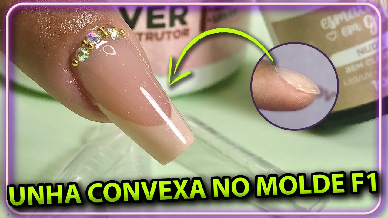 Como Fazer RETIFICAÇÃO em Unhas Usando Molde F1 com Gel?
