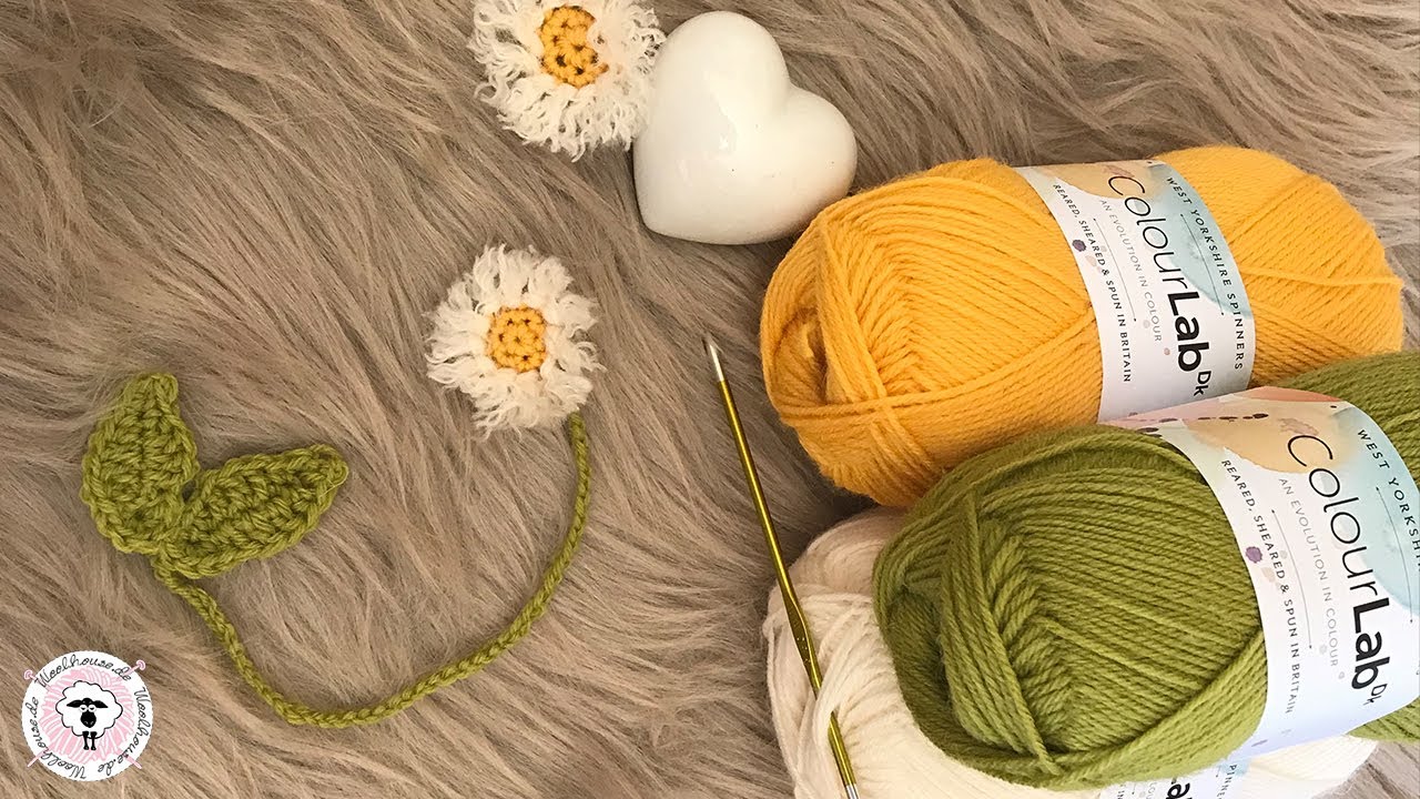 Gänseblümchen-Lesezeichen häkeln / Woolhouse.de
