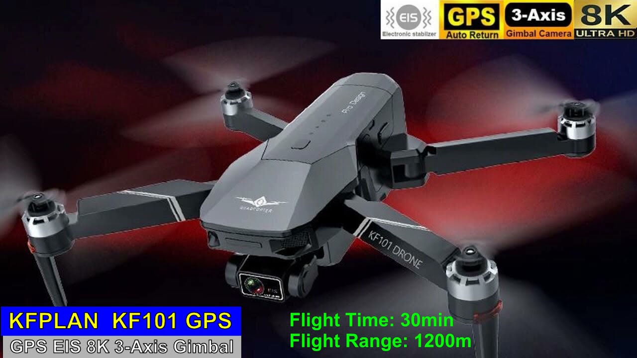 KF101 GPS 3-Axis Gimbal EIS 8K EIS Long Range Drone &ndash; Test Flight !