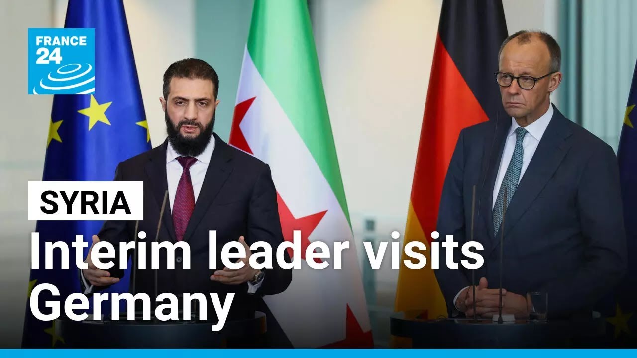 Syria's al-Sharaa visits Germany to discuss refugee return, war and recovery &bull; FRANCE 24 English