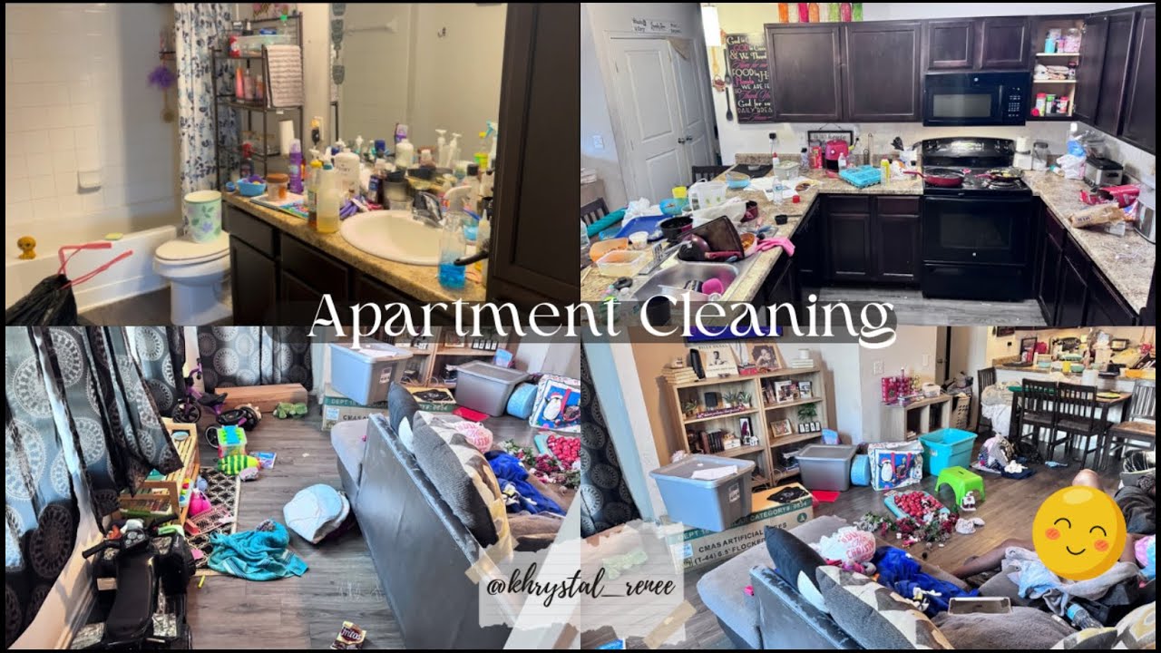 *NEW*Cleaning Motivation::Apartment Clean With Me::Khrystal Renéé::2024