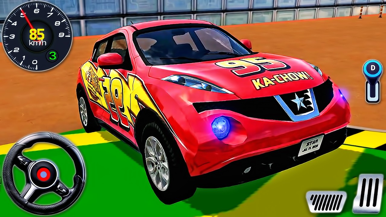 Car Mcqueen Driver Minibus Mercedes Vito Simulator - City Roof Parking Challenge - Android GamePlay