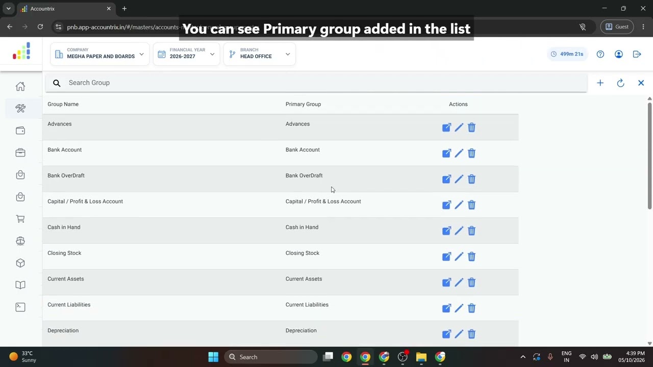 How to Create a Group Master in Accountrix | Accountrix Help