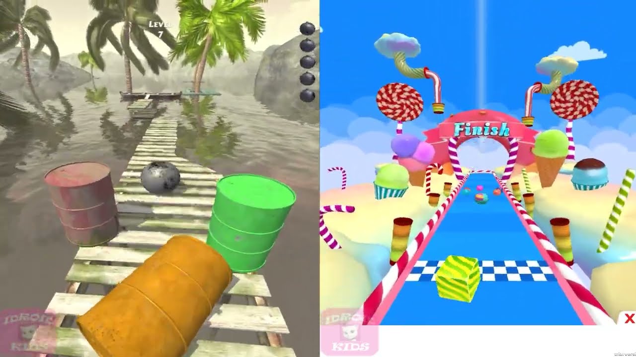 Rollance Adventure Balls VS Candy Ball Run Gameplay Ep 1 - Which is Better???