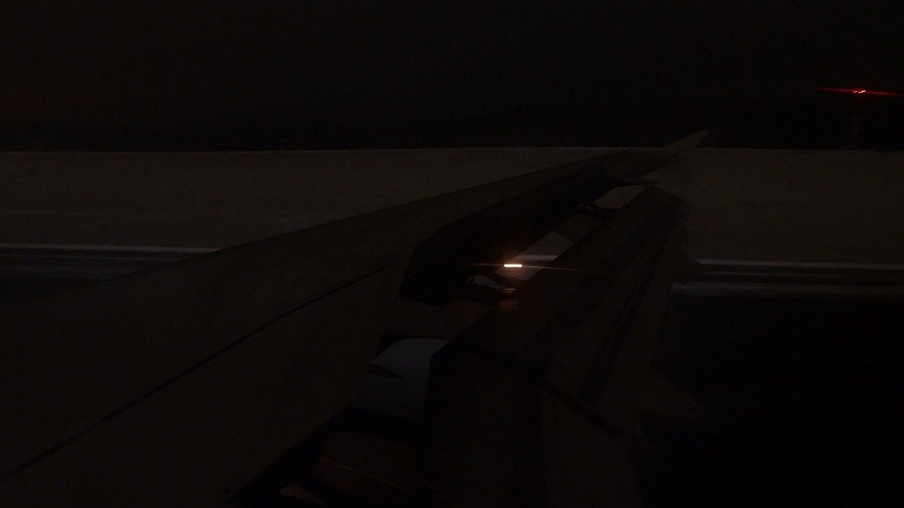 Airbus A321 Ural Airlines night flight - А321 Уральские авиалинии