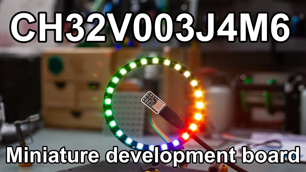 CH32V003J4M6 - Miniature development board + WS2812B RGB LED with TIMER+DMA control
