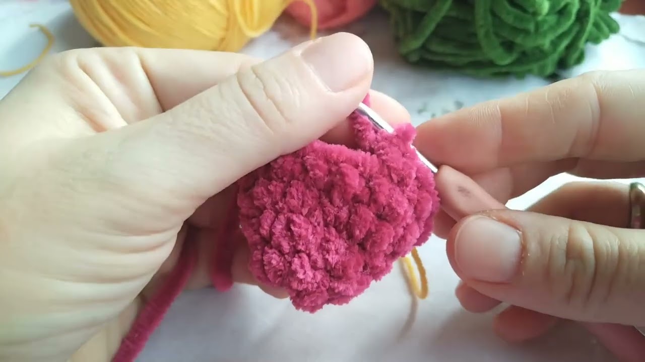 Урок по плетене: Плюшена ягодка на 1 кука, част 1/3