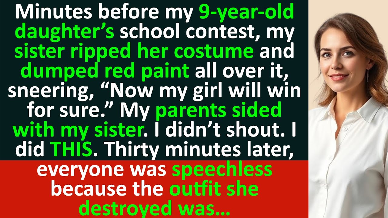 Minutes before my daughter’s performance, my sister ripped her costume and dumped red paint on her…