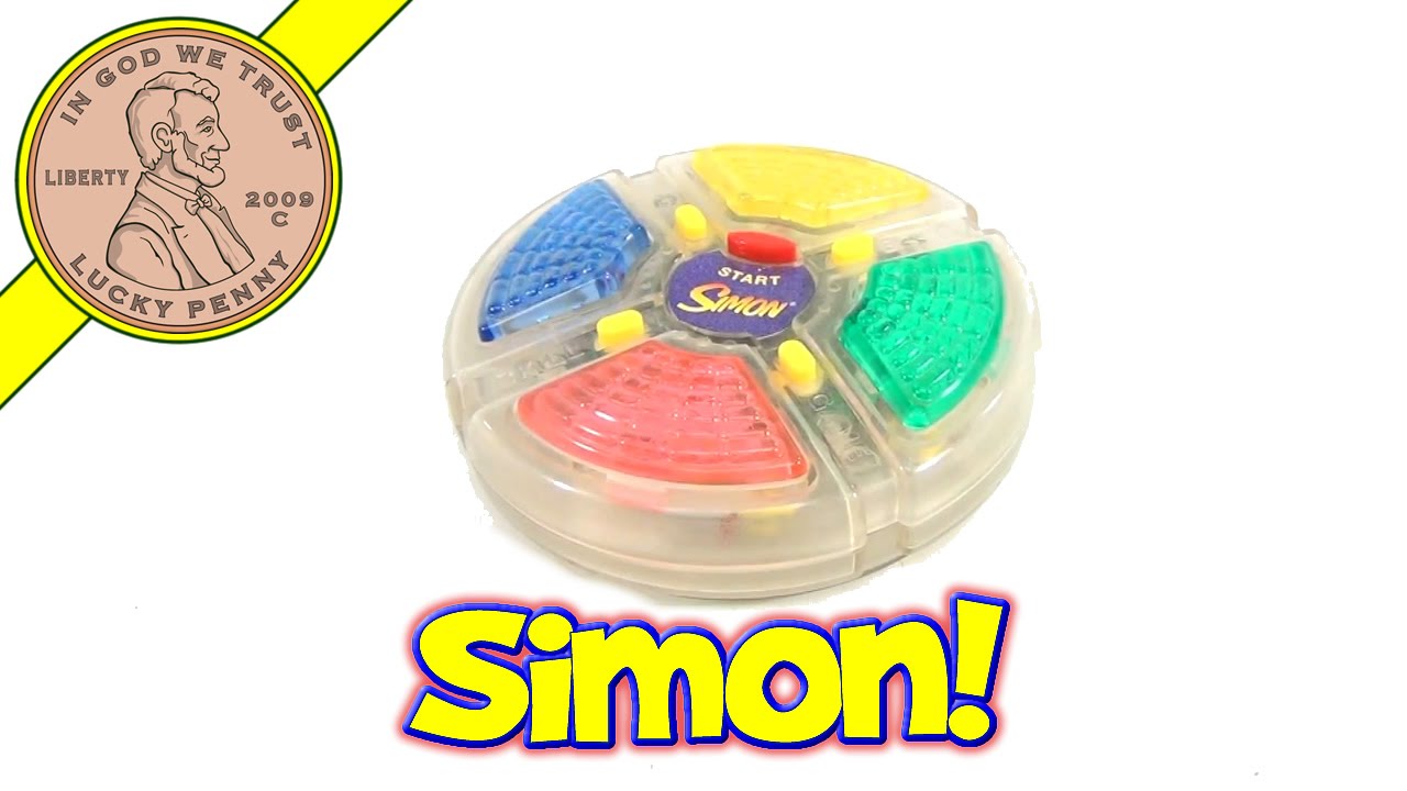 Clear Pocket Simon Handheld Game, 1998 Hasbro Toys