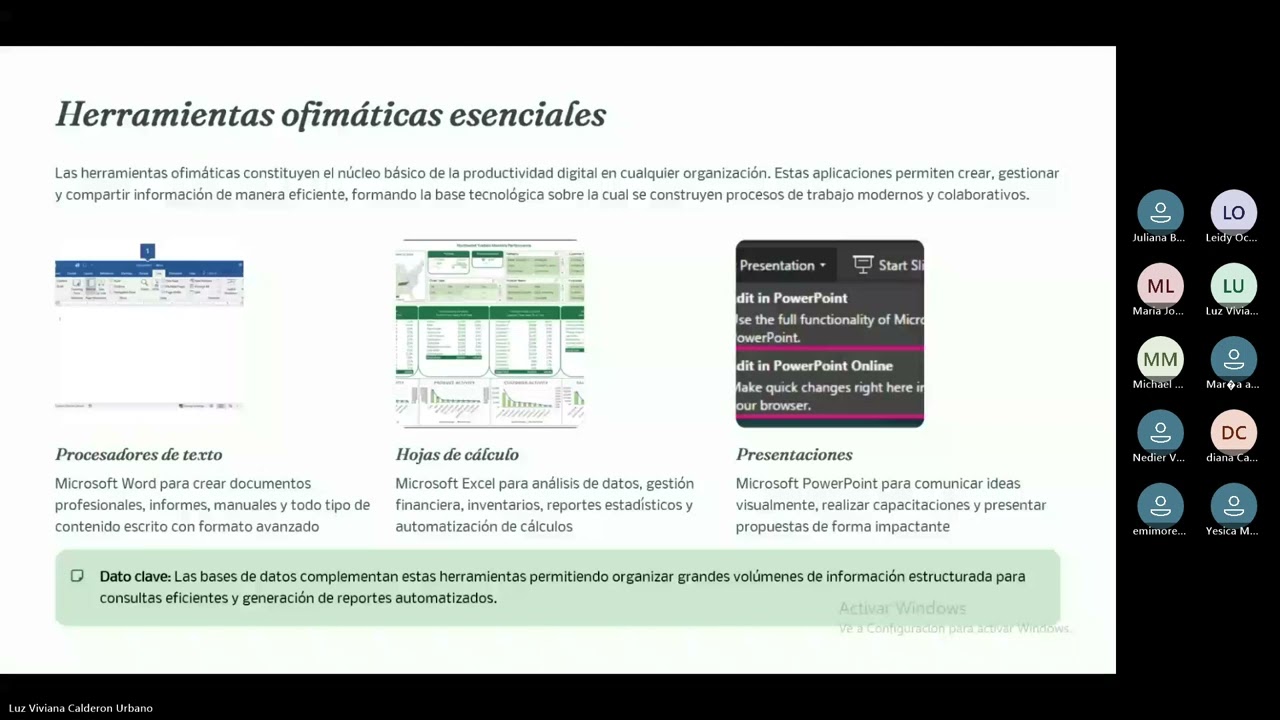 sesión en linea  Plan de mejora de productos y procesos con la incorporación de TIC  GA5 220501046 A