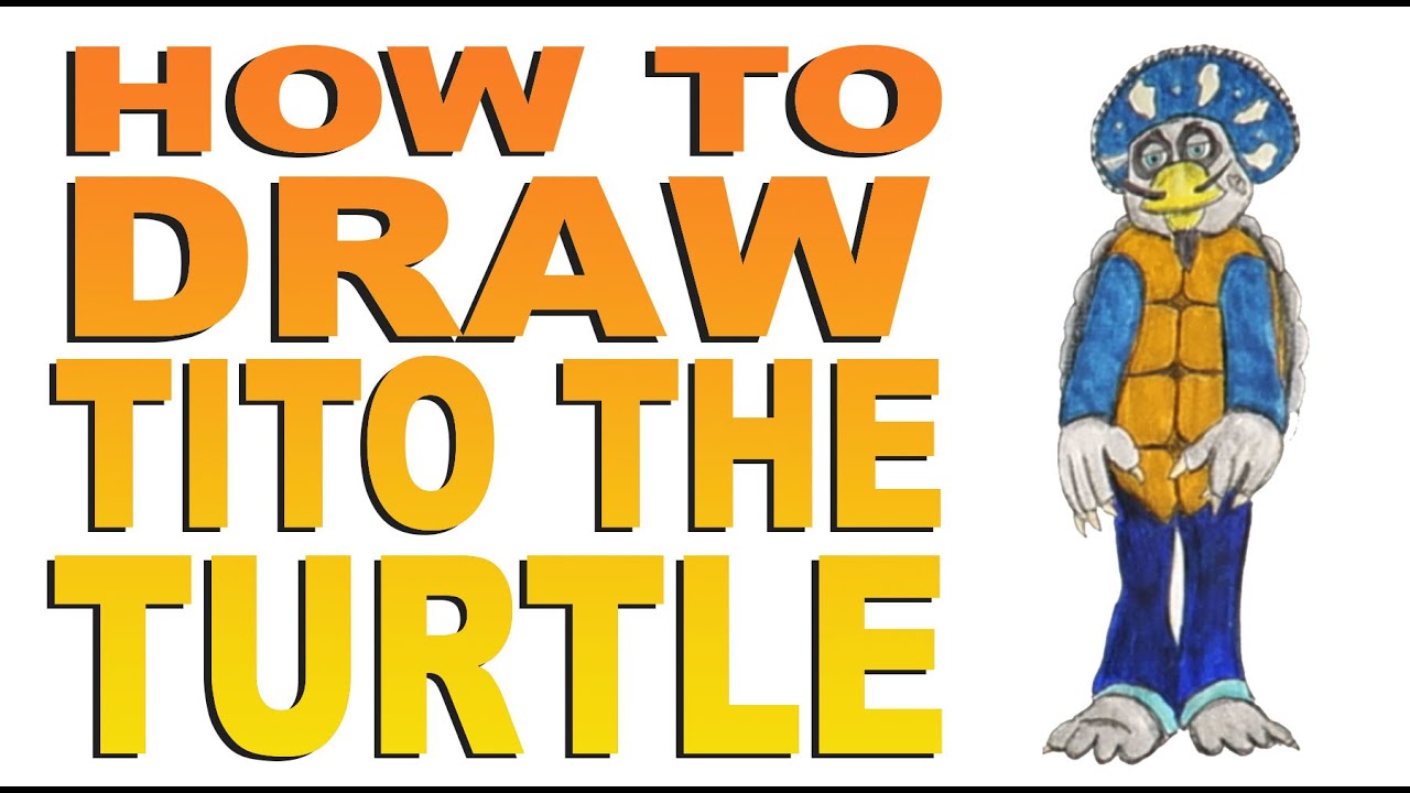 How to draw Tito the Turtle (Willy's Wonderland)