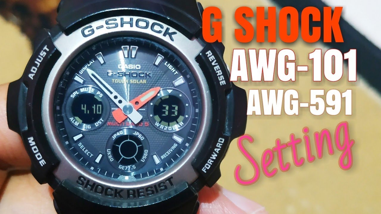cara setting G Shock AWG-101 & AWG -591