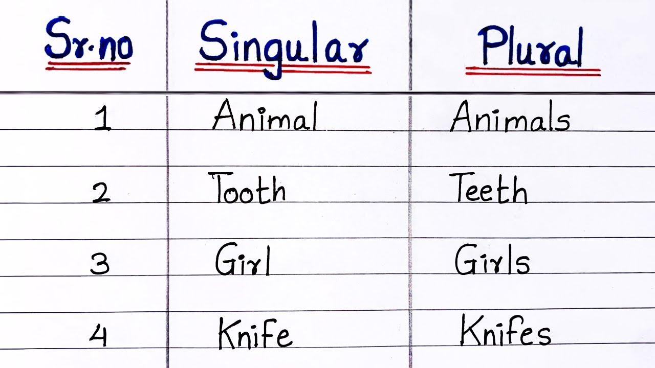 Singular and Plural in English Grammar |  Singular and Plural Nouns | #noun #englishgrammar