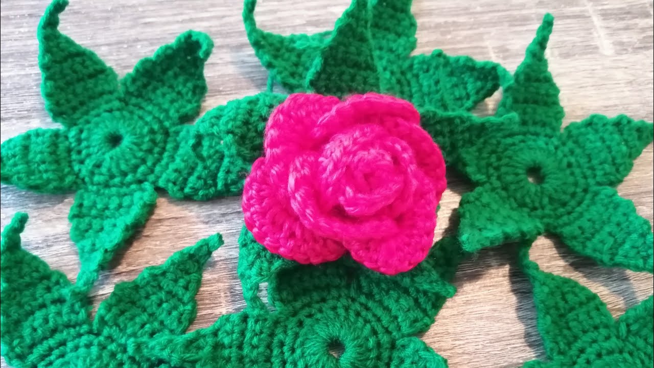 #กลีบเลี้ยงดอกกุหลาบโครเชต์​ #Rose petals #EP224