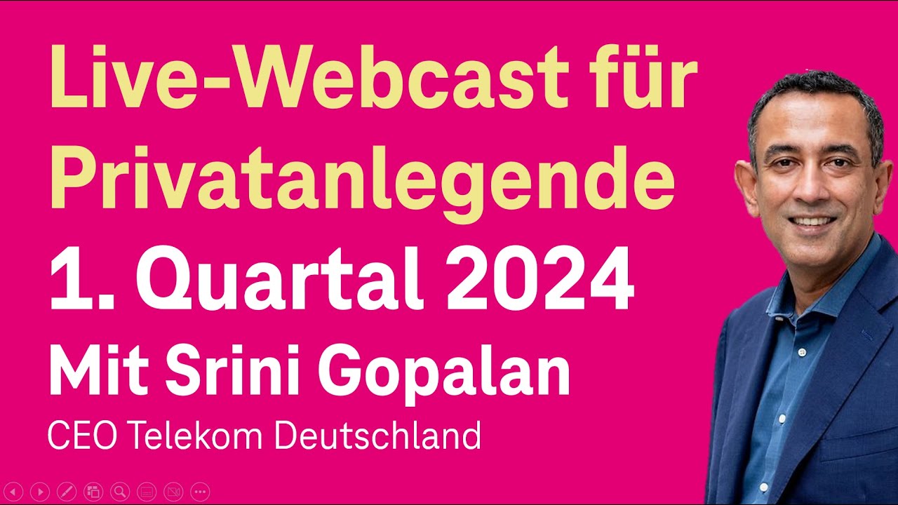 Q1-2024: Deutsche Telekom Live-Webcast für Privatanlegende am 28. Mai 2024