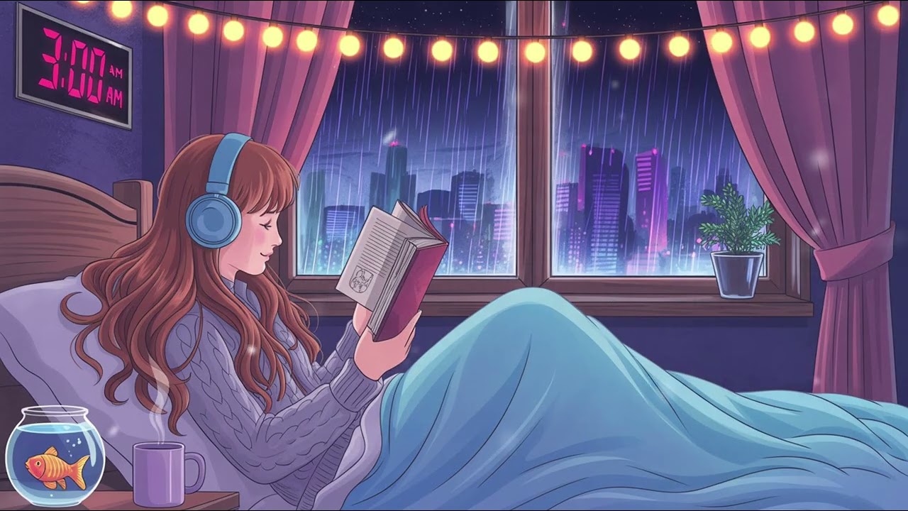 Cozy Rainy Night Vibes | Relaxing Lofi Beats for Reading, Sleep & Study #lofisleepmind #relaxation
