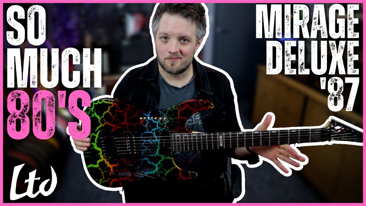 I Love This Superstrat - ESP LTD Mirage Deluxe 87 Rainbow Crackle