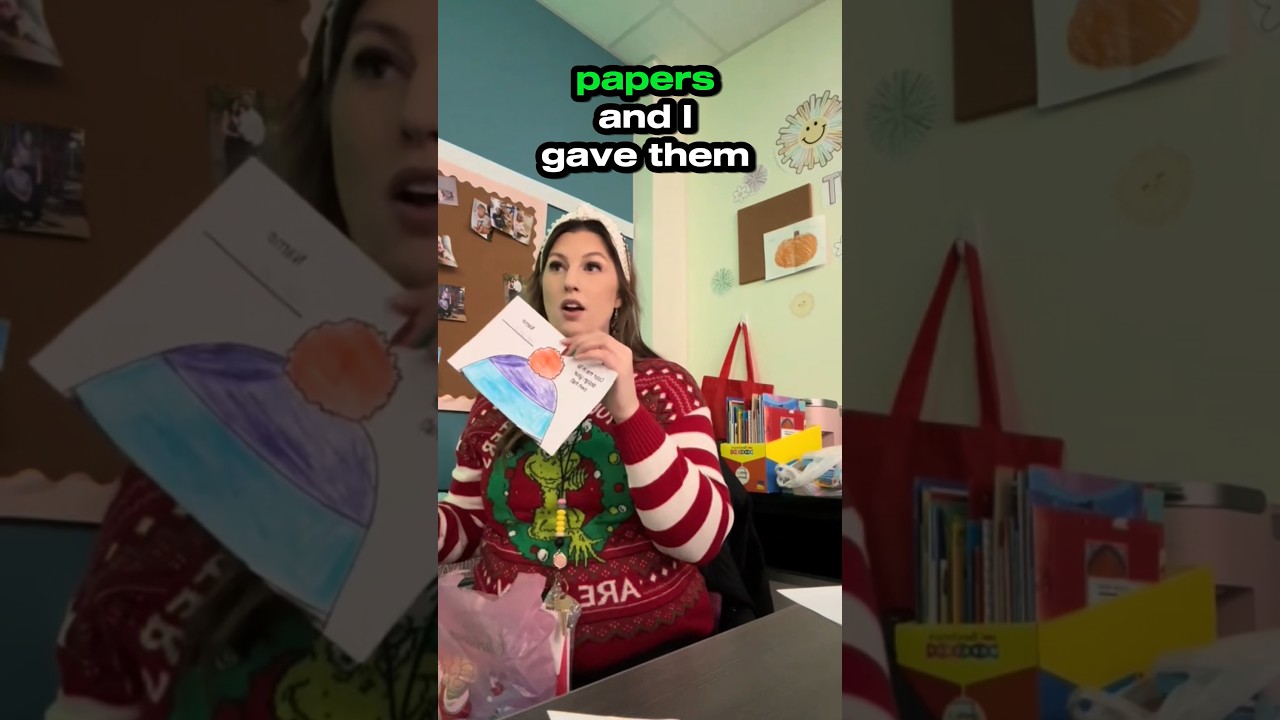 This teacher gives all the students a surprise Christmas gift!