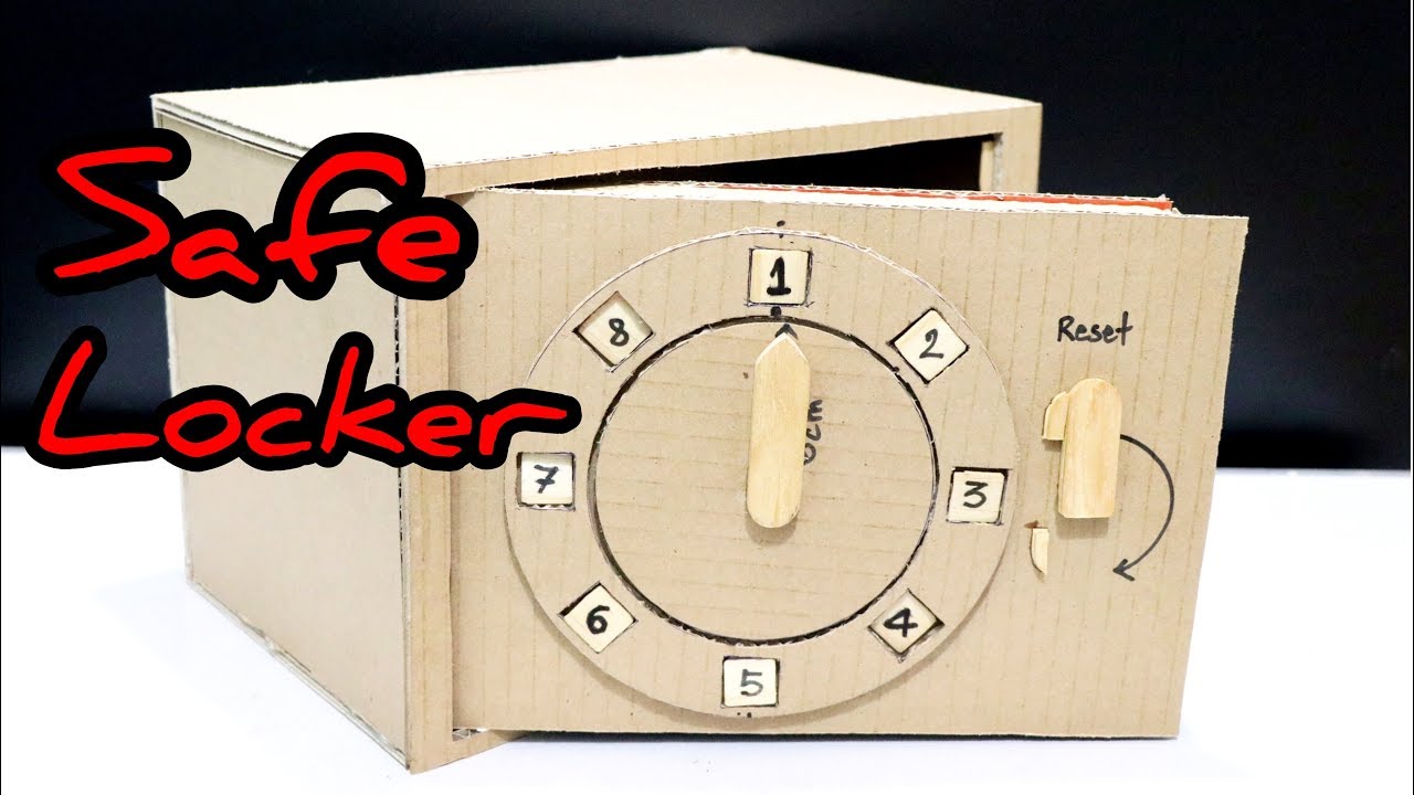 Build a Safe with Combination Number Lock from Cardboard