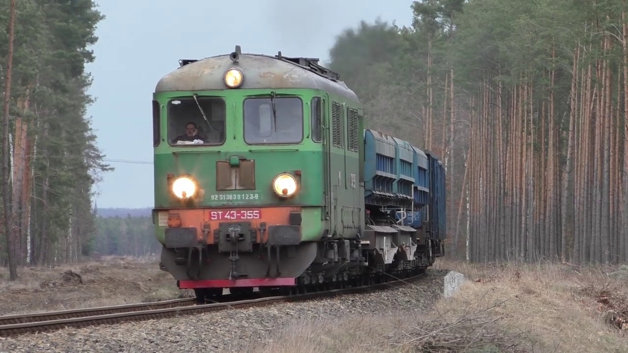 ST43-355 z pociągiem 864027/6 Głogów - Węgliniec